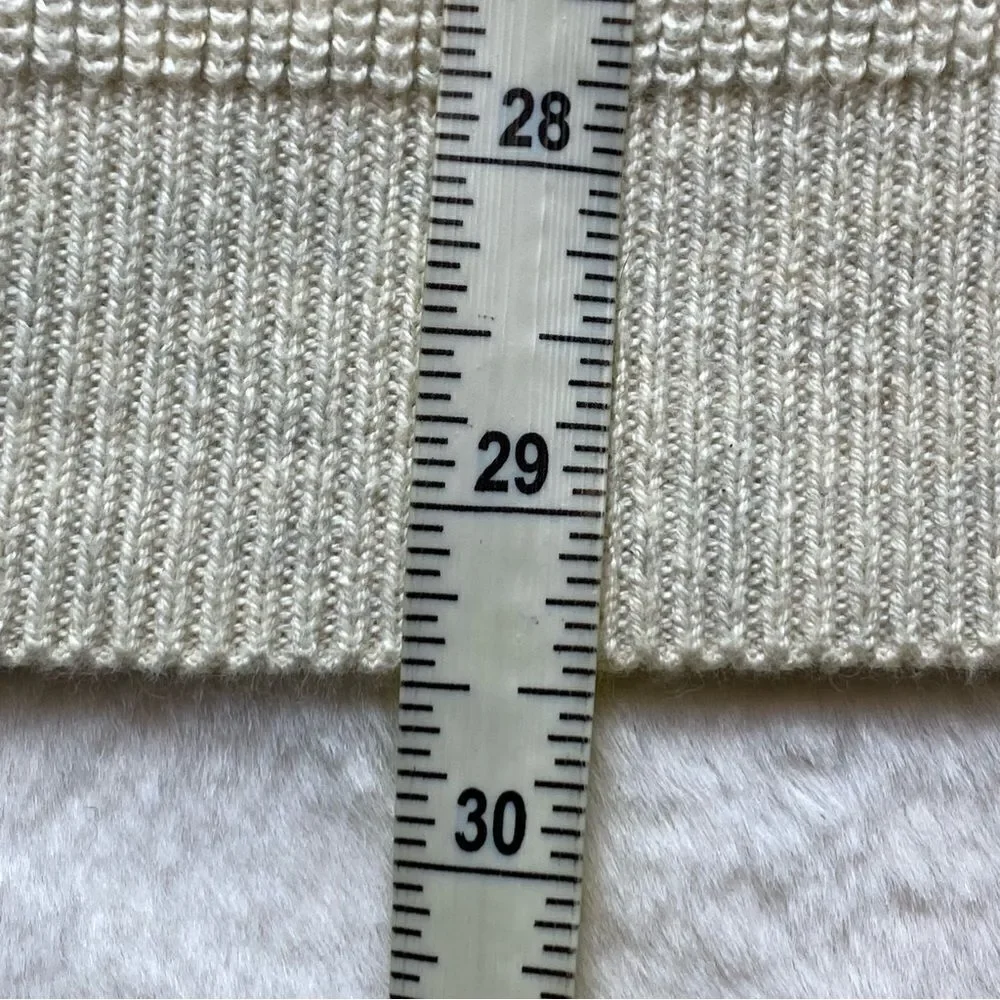 Eddie Bauer Cream Long Sleeve Crew Neck 100% Cotton Sweater Size XL - Picture 8 of 9